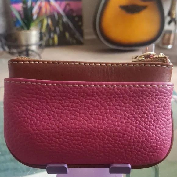Dooney & Bourke Pebble Grain Coin Case-Hot Pink💓 - Picture 4 of 5